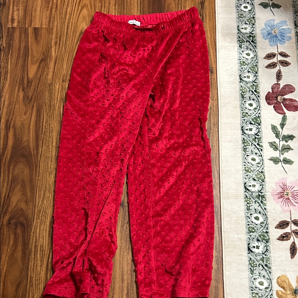 Kim Rogers Red Pajama Pants